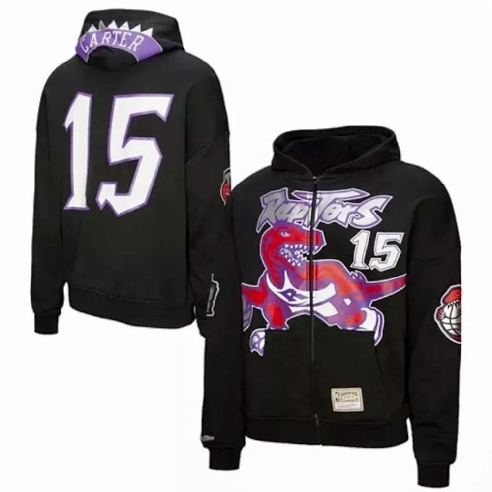 Vince Carter Toronto Raptors 15 NBA Hoodie Large Full Zip TR Basketball‎ HWC M&N